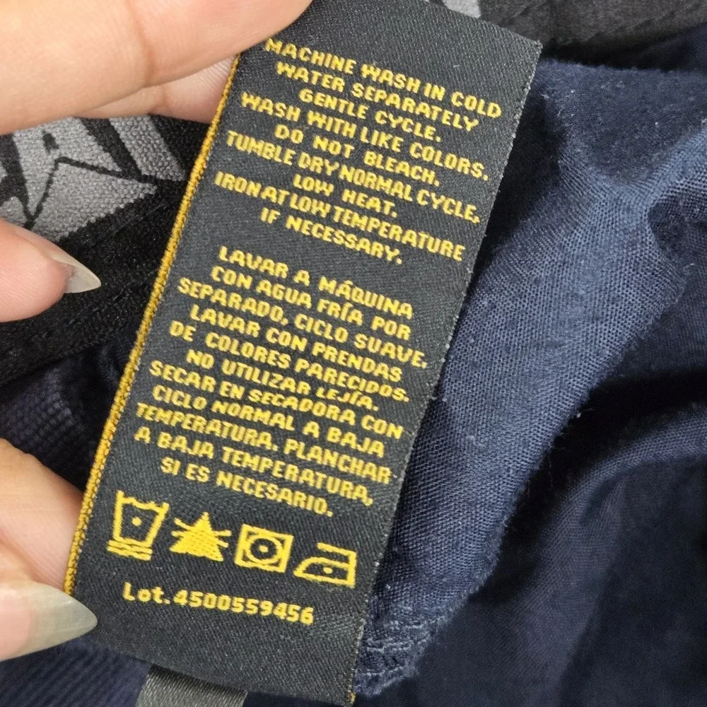 CAT Men Pants 34X30 Navy Blue Khakis Twill Workwear Button Zipper Logo 28